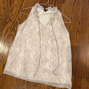 Ann Taylor Snake Print Sleeveless Blouse